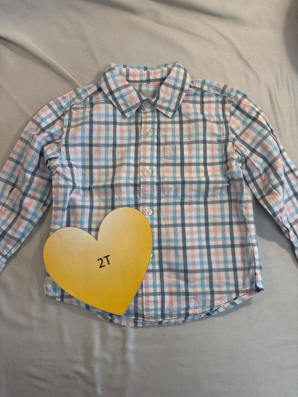 Nordstrom - Long sleeve button down plaid shirt. Size 2